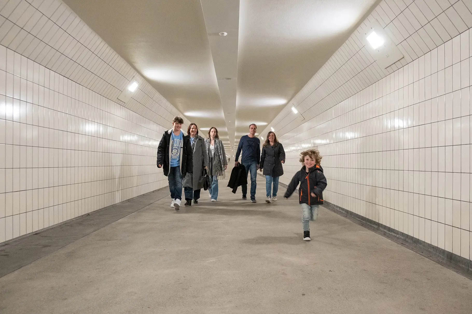 familie foto Maastunnel